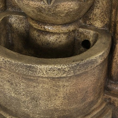 New π Frontage Outdoor 2-Tier Single Spout Fountain - Light Brown - Christopher Knight Home β 8 New π Frontage Outdoor 2-Tier Single Spout Fountain - Light Brown - Christopher Knight Home β - Image 6