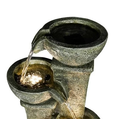 Flash Sale π 39.3" Outdoor 5-Tier Bowls Floor Cascading Fountain with LED Lights - Watnature π 8 Flash Sale π 39.3" Outdoor 5-Tier Bowls Floor Cascading Fountain with LED Lights - Watnature π - Image 6