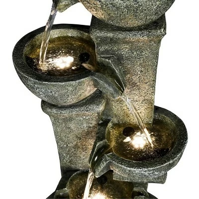 Flash Sale π 39.3" Outdoor 5-Tier Bowls Floor Cascading Fountain with LED Lights - Watnature π 9 Flash Sale π 39.3" Outdoor 5-Tier Bowls Floor Cascading Fountain with LED Lights - Watnature π - Image 7
