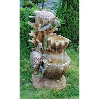 Budget 𧨠Design Toscano Turtle Cove Cascading Sculptural Fountain - Multicolored π 3 Budget 𧨠Design Toscano Turtle Cove Cascading Sculptural Fountain - Multicolored π