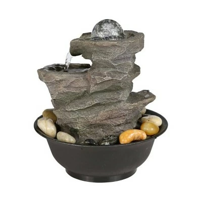Deals π€© Watnature 11.4" 3-Tier Rock Fall Tabletop Zen Fountain with Crystal Ball Accent and LED Light Gray π 8 Deals π€© Watnature 11.4" 3-Tier Rock Fall Tabletop Zen Fountain with Crystal Ball Accent and LED Light Gray π - Image 6
