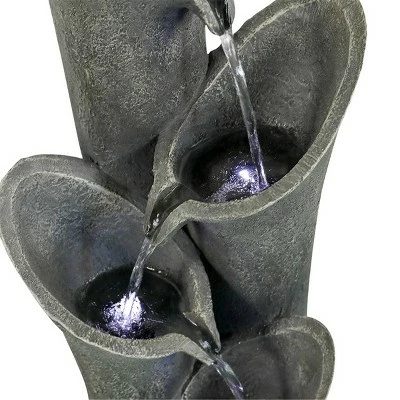 Best deal π Watnature 33.4" 4-Tier Cascading Faux Stone Floor Water Fountain with LED Lights Gray π₯ 11 Best deal π Watnature 33.4" 4-Tier Cascading Faux Stone Floor Water Fountain with LED Lights Gray π₯ - Image 9