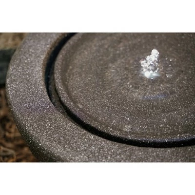Wholesale π 9.65" Sphere Indoor/Outdoor Water Fountain with LED Light - Gray - XBrand π 3 Wholesale π 9.65" Sphere Indoor/Outdoor Water Fountain with LED Light - Gray - XBrand π