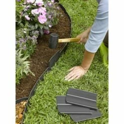 Flash Sale 👏 Easy No- Dig, Pound-In, Interlocking Landscaping Edging Kit 12" Tall, 20' Long - Gardener's Supply Company 😉