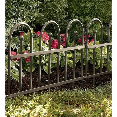 Best Sale π₯ Plow & Hearth - Pewter Wrought Iron Fence - Outdoor Garden Edging with Decorative Design π 4 Best Sale π₯ Plow & Hearth - Pewter Wrought Iron Fence - Outdoor Garden Edging with Decorative Design π - Image 2