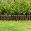 New 😀 Gardenised Decorative Interlocking Half Log Lawn Edging Garden Ornamental Fence Border, Pack of 8 ❤️ -Garden Decor Shop unnamed file 8857
