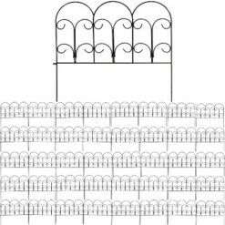 Flash Sale 😉 Sunnydaze Decor Sunnydaze Outdoor Lawn and Garden Metal Victorian Style Decorative Border Fence Panel Set - 60' - Black - 40pk 🛒 -Garden Decor Shop unnamed file 8893