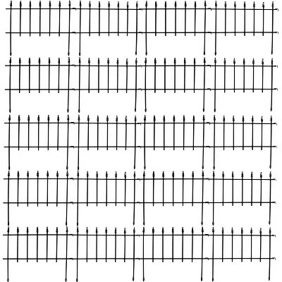 Wholesale β€οΈ Sunnydaze Decor Sunnydaze Outdoor Lawn and Garden Metal Roman Style Decorative Border Fence Panel Set - 36' - Black - 20pk π₯° 6 Wholesale β€οΈ Sunnydaze Decor Sunnydaze Outdoor Lawn and Garden Metal Roman Style Decorative Border Fence Panel Set - 36' - Black - 20pk π₯° - Image 4