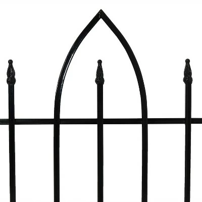 Discount β¨ Sunnydaze Decor Sunnydaze Outdoor Lawn and Garden Metal Gothic Arch Style Decorative Border Fence Panel Set - 6' - Black - 2pk π 4 Discount β¨ Sunnydaze Decor Sunnydaze Outdoor Lawn and Garden Metal Gothic Arch Style Decorative Border Fence Panel Set - 6' - Black - 2pk π - Image 2