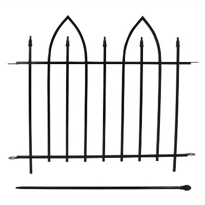 Discount β¨ Sunnydaze Decor Sunnydaze Outdoor Lawn and Garden Metal Gothic Arch Style Decorative Border Fence Panel Set - 6' - Black - 2pk π 6 Discount β¨ Sunnydaze Decor Sunnydaze Outdoor Lawn and Garden Metal Gothic Arch Style Decorative Border Fence Panel Set - 6' - Black - 2pk π - Image 4