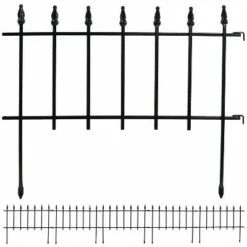 Buy 🔔 Sunnydaze Decor Sunnydaze Outdoor Lawn and Garden Metal Roman Style Decorative Border Fence Panel Set - 9' - Black - 5pk 🤩 -Garden Decor Shop unnamed file 8905