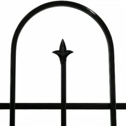 New 🎁 Sunnydaze Decor Sunnydaze Outdoor Lawn and Garden Metal Finial Topped Decorative Border Fence Panel Set - 8' - Black - 2pk ✨ -Garden Decor Shop unnamed file 8908