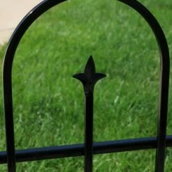 New 🎁 Sunnydaze Decor Sunnydaze Outdoor Lawn and Garden Metal Finial Topped Decorative Border Fence Panel Set - 8' - Black - 2pk ✨ -Garden Decor Shop unnamed file 8910