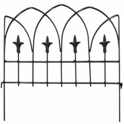 Brand new 😉 Sunnydaze Decor Sunnydaze Outdoor Lawn and Garden Metal Bayonne Style Decorative Border Fence Panel Set - 8' - Black - 5pk ⭐ -Garden Decor Shop unnamed file 8915