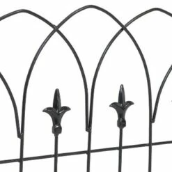 Brand new 😉 Sunnydaze Decor Sunnydaze Outdoor Lawn and Garden Metal Bayonne Style Decorative Border Fence Panel Set - 8' - Black - 5pk ⭐ -Garden Decor Shop unnamed file 8916