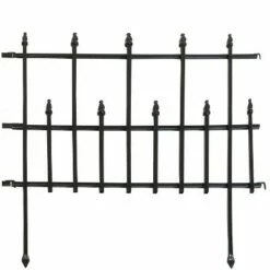 Hot Sale 🎉 Sunnydaze Decor Sunnydaze Outdoor Lawn and Garden Metal Cambridge Style Decorative Border Fence Panel Set - 10' - Black - 5pk 🧨 -Garden Decor Shop unnamed file 8921