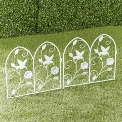 Flash Sale β The Lakeside Collection Lakeside Decorative Metal Hummingbird Garden Border Fence for Landscaping π
