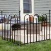 Outlet ⌛ Sunnydaze Decor Sunnydaze Outdoor Lawn and Garden Metal Strasbourg Style Decorative Border Fence Panel and Posts Set - 6' - Black - 5pc ❤️ -Garden Decor Shop unnamed file 8933