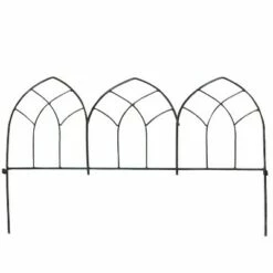 Promo 🛒 Sunnydaze Decor Sunnydaze Outdoor Lawn and Garden Metal Narbonne Style Decorative Border Fence Panel Set - 9' - Black - 5pk ❤️ -Garden Decor Shop unnamed file 8941