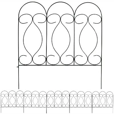 Promo π― Sunnydaze Decor Sunnydaze Outdoor Lawn and Garden Metal Traditional Style Decorative Border Fence Panel Set - 10' - Black - 5pk β€οΈ 5 Promo π― Sunnydaze Decor Sunnydaze Outdoor Lawn and Garden Metal Traditional Style Decorative Border Fence Panel Set - 10' - Black - 5pk β€οΈ - Image 3