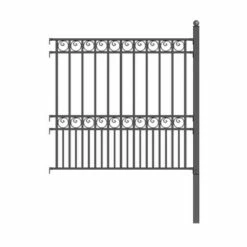 Best Sale 😍 ALEKO Paris Style DIY Iron Wrought Steel Fence 5.5' X 5' High Quality Ornamental Fence 👍