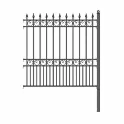 Discount 🎉 ALEKO London Style DIY Iron Wrought Steel Fence 5.5 X 5 Feet High Quality Ornamental Fence 🎉