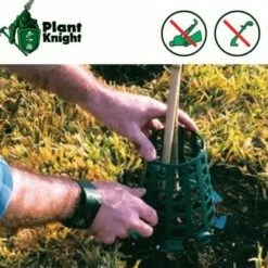 Flash Sale 🛒 Plant Knight Plastic Tree and Plant Animal Prevention Protector Guard for Lawn, Garden, Flowers, Vegetables, Bushes, and Saplings, 3 Pack (Green) 🥰 -Garden Decor Shop unnamed file 9007