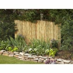 New 🎁 Peeled and Polished Reed Garden Fence Natural - Gardenpath ⌛