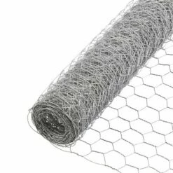 Best Sale ⌛ Midwest Air Technologies YardGard 60 Inch x 150 Foot Heavy Duty Galvanized Steel 2 Inch Hexagonal Mesh Design Poultry Netting/Wire Garden Fencing, Silver 🔥