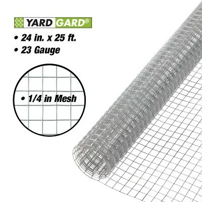 New π Midwest Air Technologies YardGard 2 x 25 Foot Heavy Duty Galvanized Steel 1/4 Inch Square Mesh Design Poultry Netting/Wire Garden Fencing Hardware Cloth, Silver β 3 New π Midwest Air Technologies YardGard 2 x 25 Foot Heavy Duty Galvanized Steel 1/4 Inch Square Mesh Design Poultry Netting/Wire Garden Fencing Hardware Cloth, Silver β