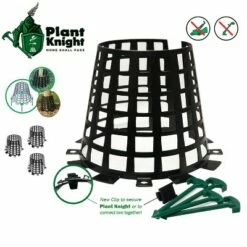 Cheap 🎉 Plant Knight Plastic Tree and Plant Animal Prevention Protector Guard for Lawn, Garden, Flowers, Vegetables, Bushes, and Saplings, 3 Pack (Orange) 🛒 -Garden Decor Shop unnamed file 9052