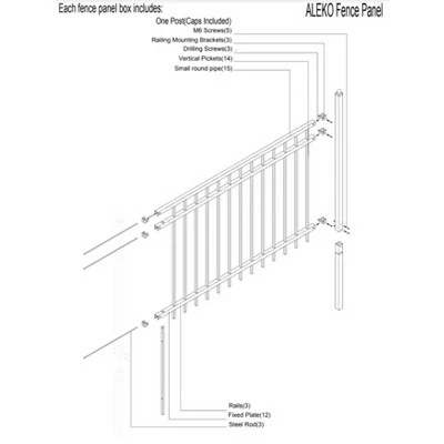 Outlet π ALEKO Nice Style Self Unassembled Steel Fence, 6' x 4' Black β€οΈ 6 Outlet π ALEKO Nice Style Self Unassembled Steel Fence, 6' x 4' Black β€οΈ - Image 4