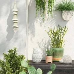 Budget π Smith & Hawken 5.75" Cement Garden Owl Figurine Gray - Smith & Hawken™ β