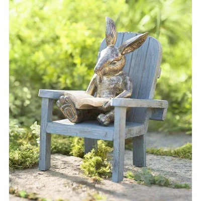 Brand new ✔️ Plow & Hearth Reading Rabbit Garden Statue ✔️ 3 Brand new ✔️ Plow & Hearth Reading Rabbit Garden Statue ✔️