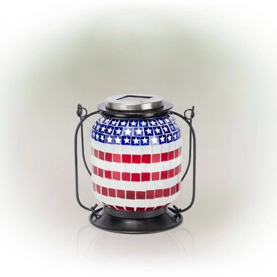 Best Sale π€© Alpine Corporation Alpine 7" Solar Patriotic Glass/Iron Hanging Lantern with LED Lights Cool White π 6 Best Sale π€© Alpine Corporation Alpine 7" Solar Patriotic Glass/Iron Hanging Lantern with LED Lights Cool White π - Image 4