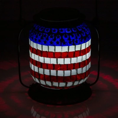 Best Sale π€© Alpine Corporation Alpine 7" Solar Patriotic Glass/Iron Hanging Lantern with LED Lights Cool White π 7 Best Sale π€© Alpine Corporation Alpine 7" Solar Patriotic Glass/Iron Hanging Lantern with LED Lights Cool White π - Image 5