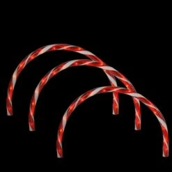 Cheap ⌛ Northlight Set of 3 Candy Cane Arch Outdoor 🎅 Christmas Pathway Markers 🌟