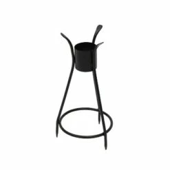 Deals βοΈ 13.75" Iron Trestle III Spiked Gazing Globe Ball Stand Black Powder π§₯ Coat Finish - ACHLA Designs β