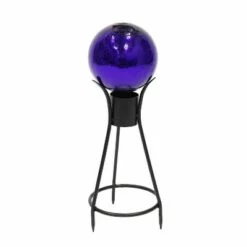 Deals ✔️ 13.75" Iron Trestle III Spiked Gazing Globe Ball Stand Black Powder 🧥 Coat Finish - ACHLA Designs ⌛ -Garden Decor Shop unnamed file 9161