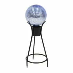 Deals ✔️ 13.75" Iron Trestle III Spiked Gazing Globe Ball Stand Black Powder 🧥 Coat Finish - ACHLA Designs ⌛ -Garden Decor Shop unnamed file 9162