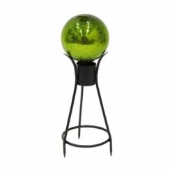 Deals ✔️ 13.75" Iron Trestle III Spiked Gazing Globe Ball Stand Black Powder 🧥 Coat Finish - ACHLA Designs ⌛ -Garden Decor Shop unnamed file 9164