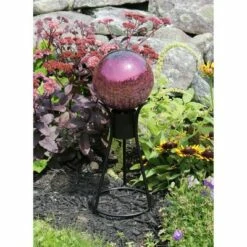 Deals ✔️ 13.75" Iron Trestle III Spiked Gazing Globe Ball Stand Black Powder 🧥 Coat Finish - ACHLA Designs ⌛ -Garden Decor Shop unnamed file 9167
