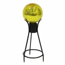 Deals ✔️ 13.75" Iron Trestle III Spiked Gazing Globe Ball Stand Black Powder 🧥 Coat Finish - ACHLA Designs ⌛ -Garden Decor Shop unnamed file 9175