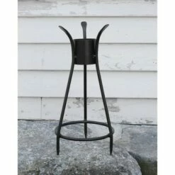 Deals ✔️ 13.75" Iron Trestle III Spiked Gazing Globe Ball Stand Black Powder 🧥 Coat Finish - ACHLA Designs ⌛ -Garden Decor Shop unnamed file 9176