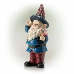Buy 🌟 Alpine Corporation 12" Polyresin/Stone Americana Saluting Gnome with Flag Red/White/Blue 🤩 -Garden Decor Shop unnamed file 9197
