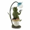 Best Sale 🤩 Zingz & Thingz Zingz & Thingz 15.5" Polyresin Frog on a Mushroom Solar Statue Green 🛒