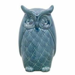 Outlet ✔️ 10" Owl Ceramic Decorative Figurine - Sagebrook Home Blue 👍 -Garden Decor Shop unnamed file 9279