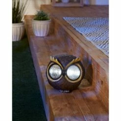 Discount 👍 Zingz & Thingz Zingz & Thingz 9.5" Polyresin Solar Owl Garden Figurine 🔥 -Garden Decor Shop unnamed file 9334