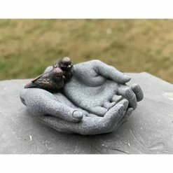 Cheapest ✨ Sagebrook Home 5" Resin Hand Bird Feeder Gray 🥰 -Garden Decor Shop unnamed file 9362