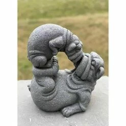 New 💯 Sagebrook Home 13" Resin Kissing Pugs Outdoor Statue Gray 👍 -Garden Decor Shop unnamed file 9379